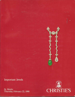 CHRISTIE’S ST MORITZ JEWELS Boivin Boucheron Poiray Princess Greece Catalog  1990