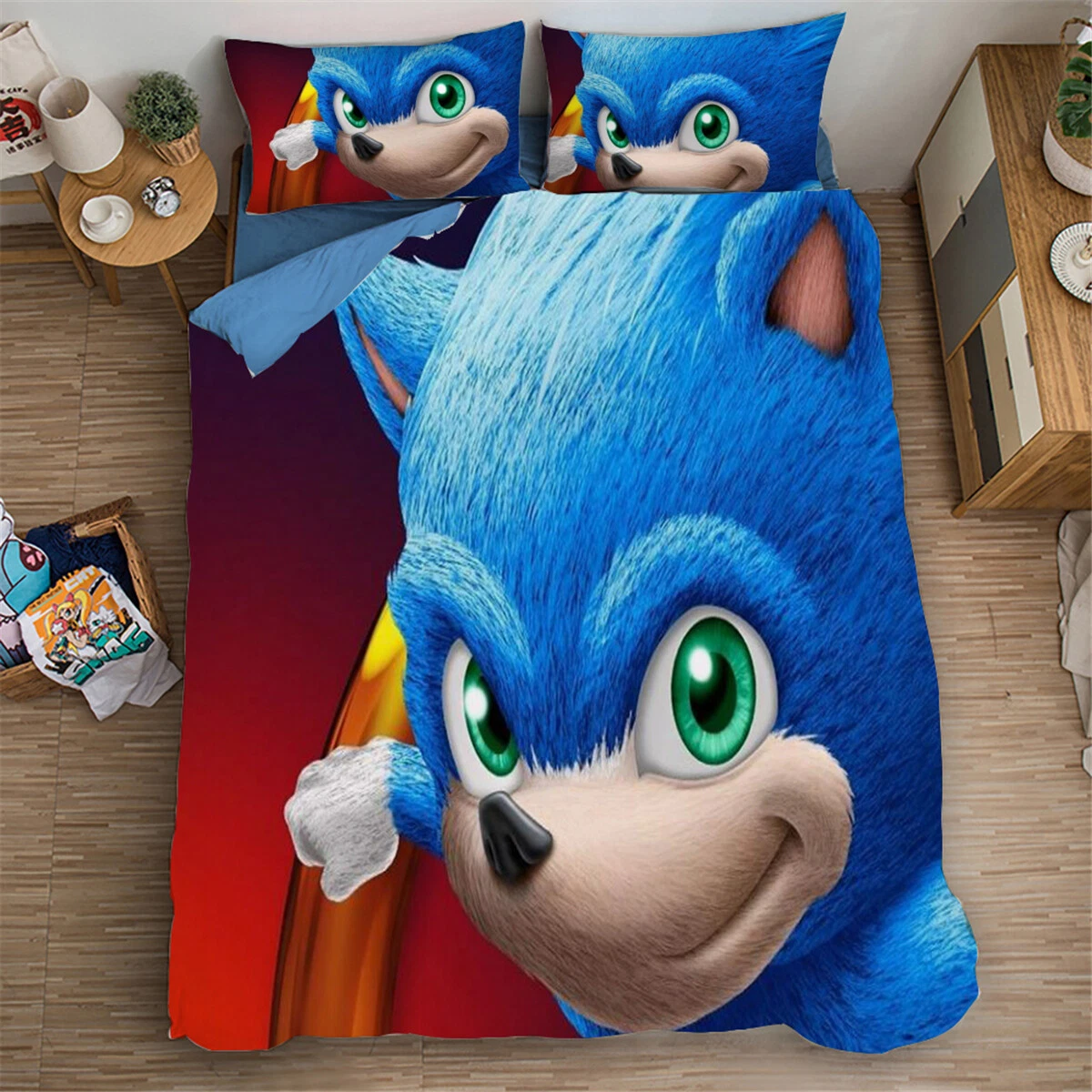 Sonic The Hedgehog Bedding Set, Bedroom Decoration