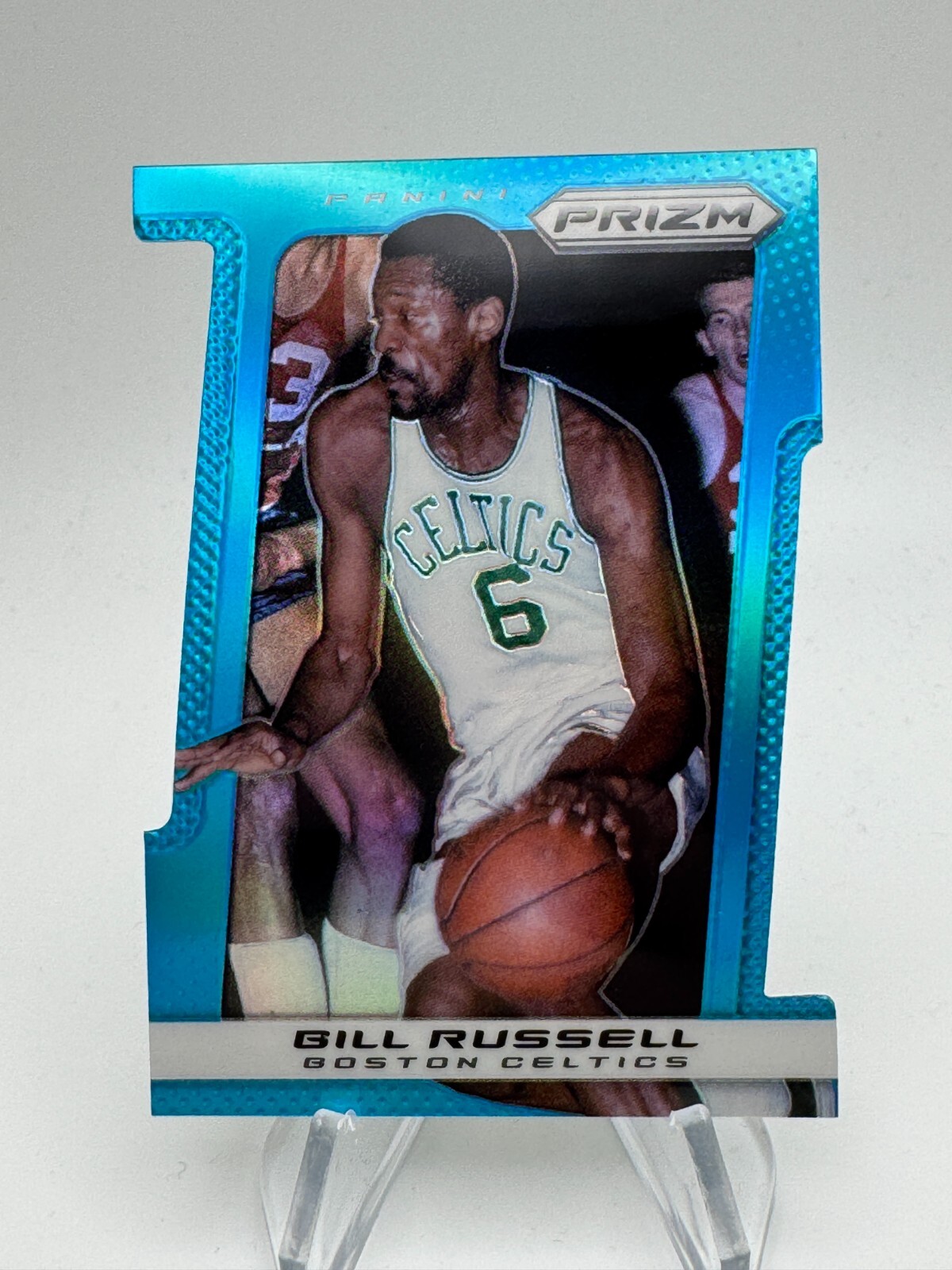 2013-14 Prizm BILL RUSSELL Light Blue Die-Cut /199 #260 Boston Celtics