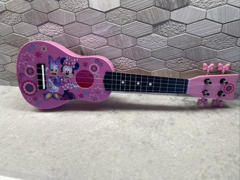 Disney Minnie Mouse Guitar With Tuning And Strings-Hard To Find!