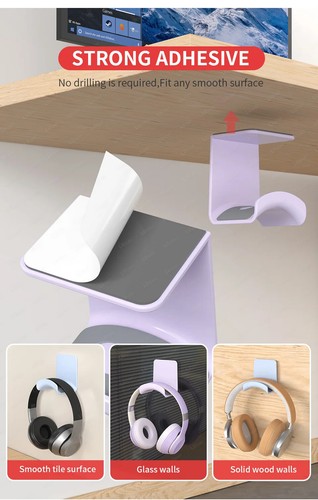 Headphone Stand Headphone Hanger Under Desk Gaming Headset Stand black - Picture 9 of 9