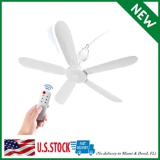 28" Inch Ceiling Fan AC 110V/DC 12V Indoor Outdoor Gazebo Electric Fans