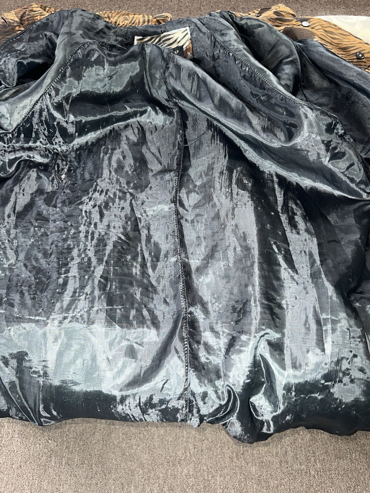 Vintage Suede Jacket, Tiger Strip Patchwork ADVAN… - image 23