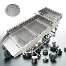 110V Stainless Steel Linear Vibrating Screen 4mm Sieve Single Layers Sifter