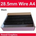28mm, 28.5mm Or 1+1/8" TWIN LOOP BINDING WIRE Box of 25 - Black / White / Silver
