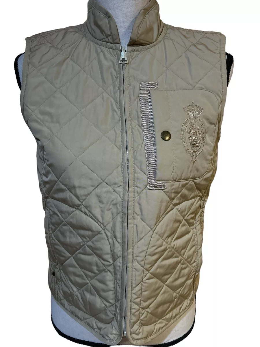 Cream quilted shop vest