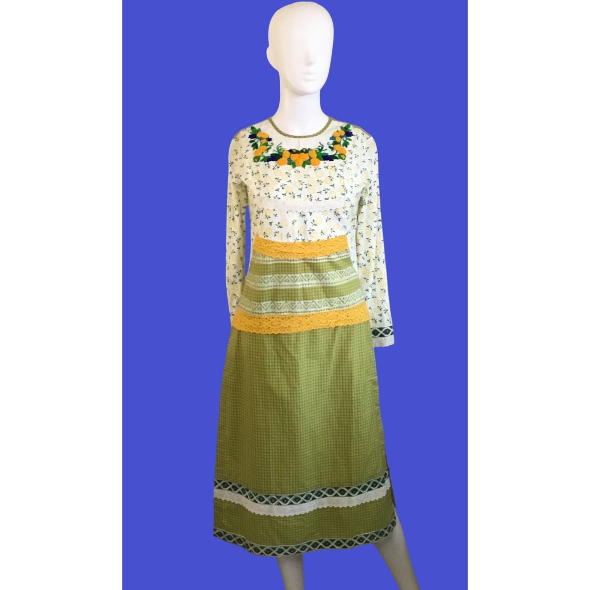East Indian Special Occasion Maxi Dress with Long Sleeves 23" Slit Size  XS/S | eBay