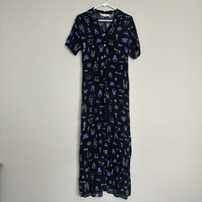 MELROSE STUDIO Rayon Back Buttons Long Dress Sleeveless Summer Festival Vibe M