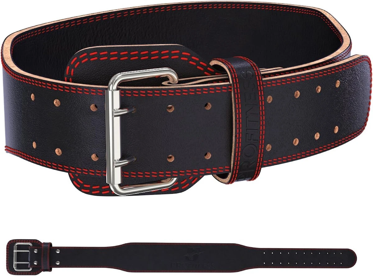 Cintura Pesistica In Pelle Genuina Nera, Regolabile, Ergonomica, Heavy Duty - QHZ Sports, Made In Australia