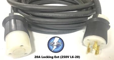 20 AMP ENTERTAINMENT CABLE GENERATOR POWER CABLE L6-20 250V SOOW 12/3 600V M/F
