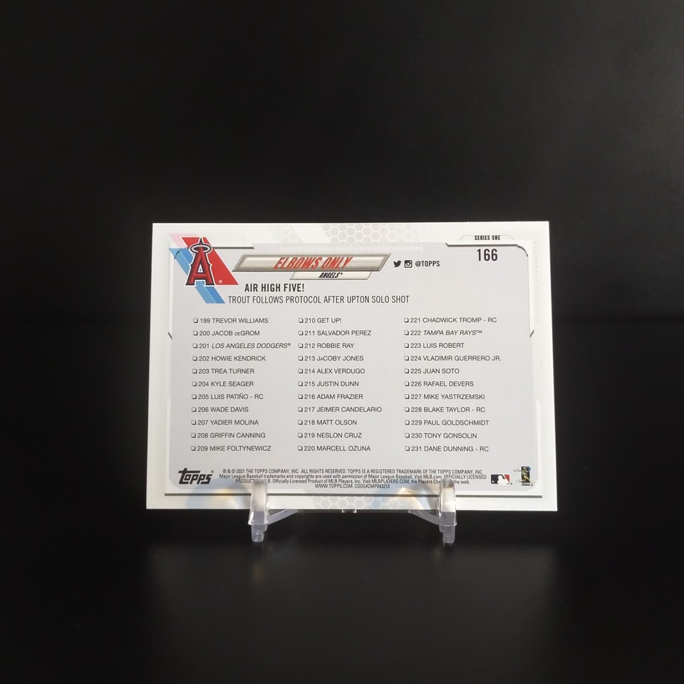 2021 Topps Elbows Only Mike Trout Justin Upton 166 Los Angeles