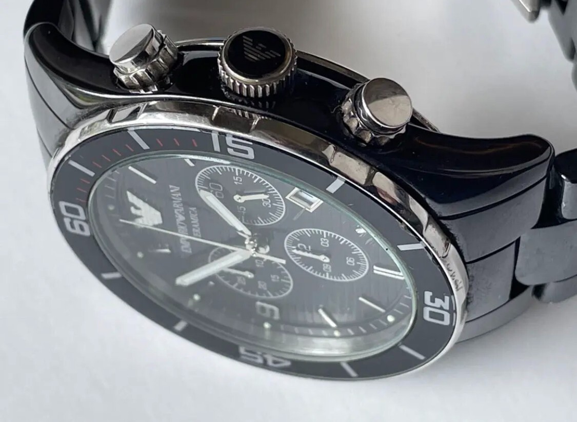 Emporio Armani Watch AR1421 Ceramic Men's Chronograph Watch