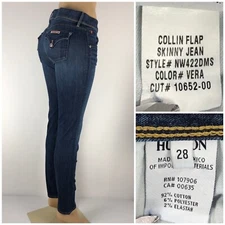 Hudson Womens 28 Jeans Collin Flap Skinny Cotton Blend Stretch Denim Vera