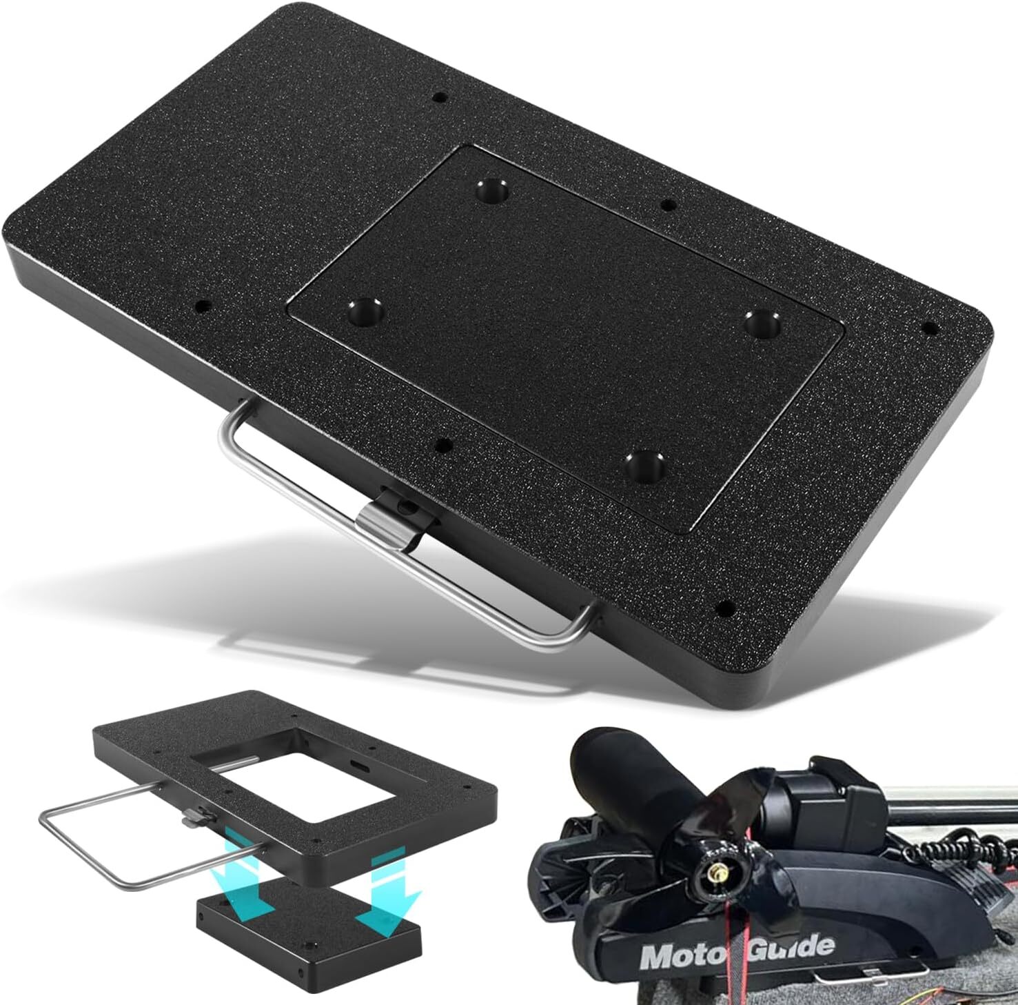 Trolling Motor Quick-Release Bracket for Motorguide XI Series 8M0120717 (Black)