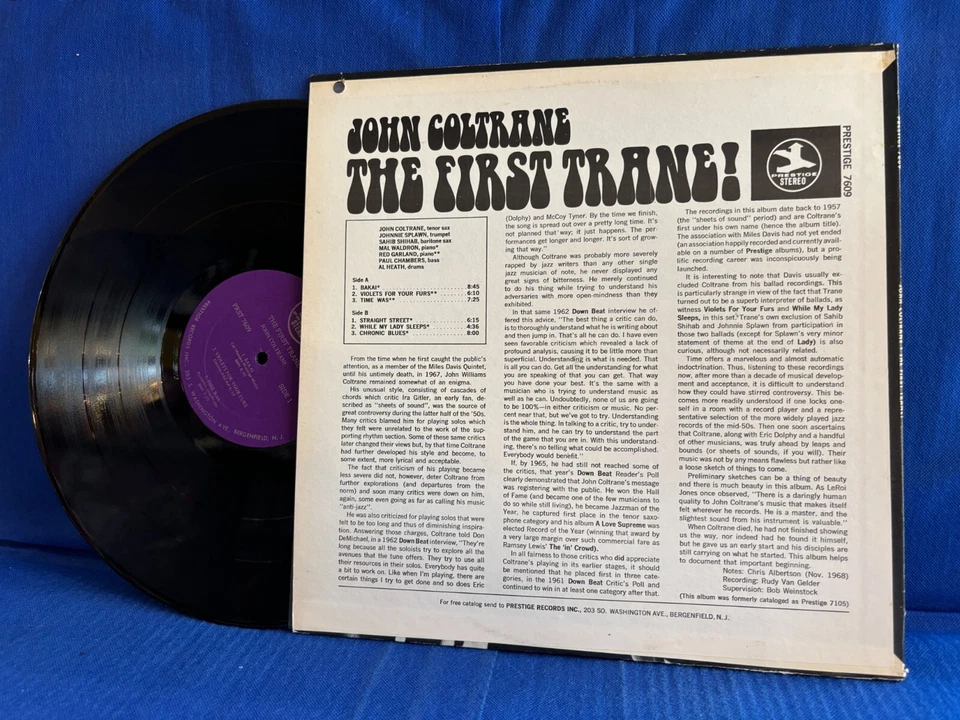 JOHN COLTRANE FIRST TRANE PRESTIGE PR 7609. 1968 USA LP EXC+ - Photo 3/3