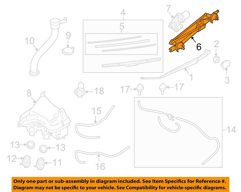 Used Windshield Wiper Linkage fits 2017 Subaru Legacy Grade A eBay