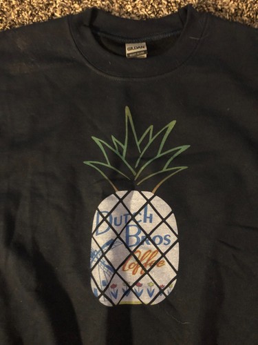 Gildan Heavy Blend Dutch Bro Pineapple Graphic Youth Large Pullover Sweater - Picture 4 of 8