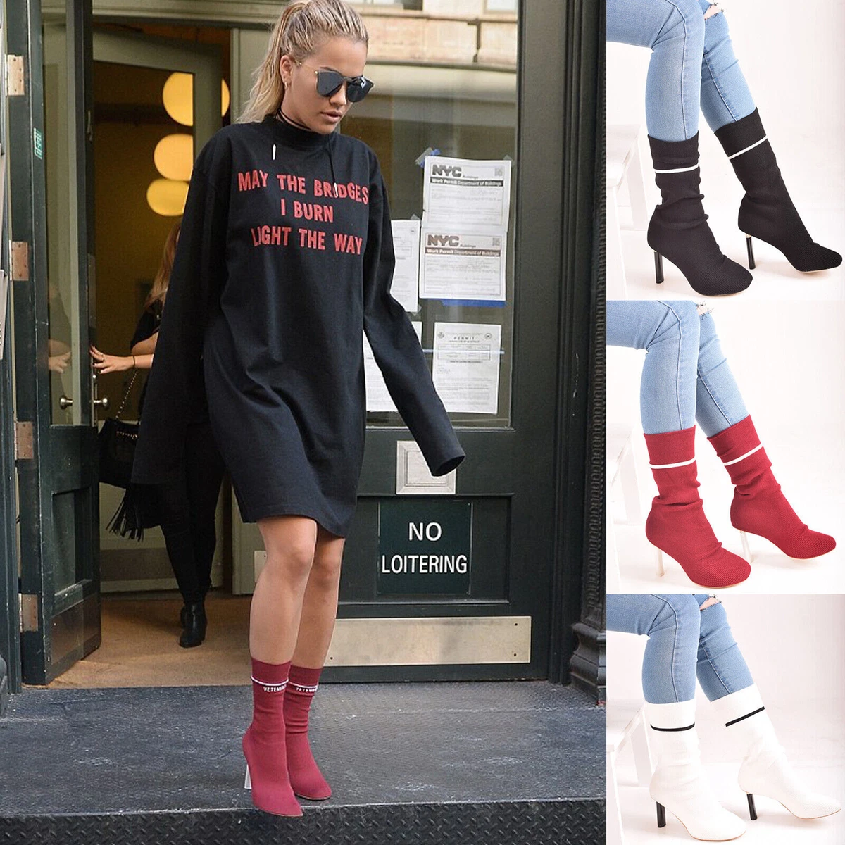 Sock ankle store boots outfit