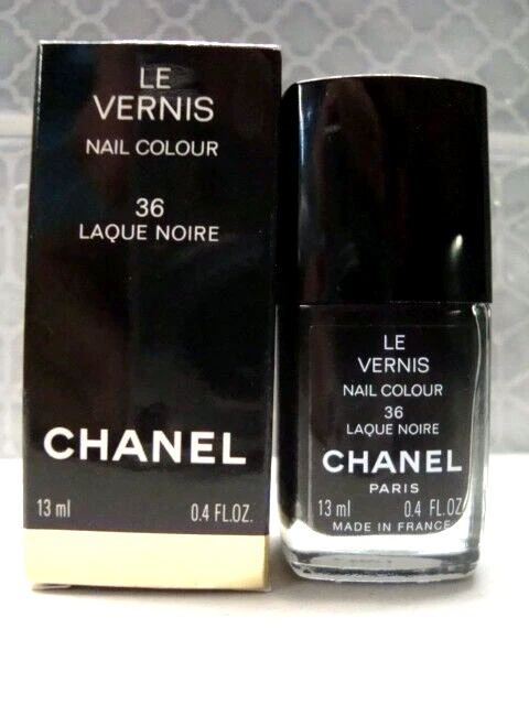 NEW AUTH Chanel Le Vernis LAQUE NOIRE 36 Nail Colour varnish 13ML BOXED