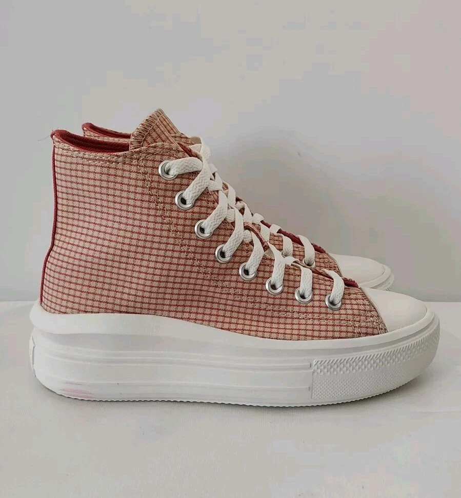 Converse Chuck Taylor All Star Move Platform a scacchi Hi Oat Milk Wmn 8 A05130C