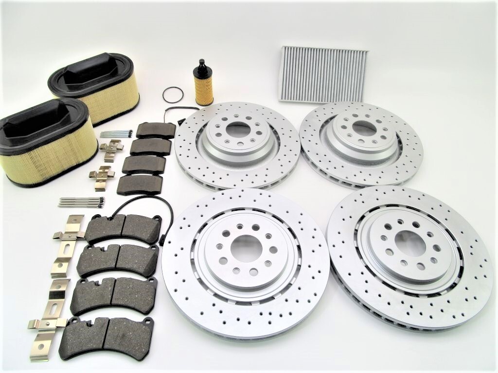 Maserati Ghibli Quattroporte brake pads rotors filters service kit #859 14-16