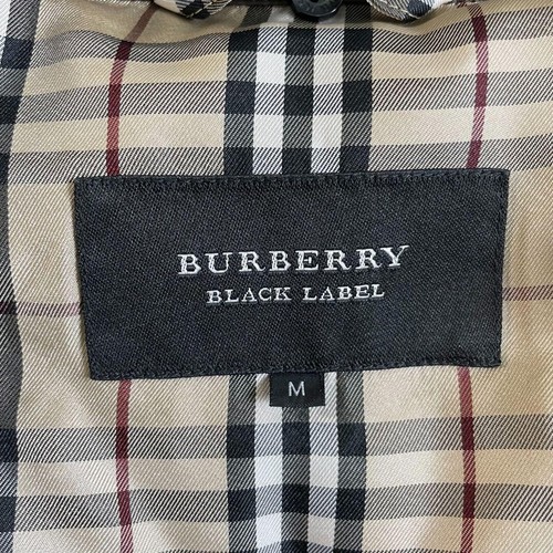 Burberry black label down jacket rabbit fur pocket size M color brown outer Mens - Picture 5 of 13