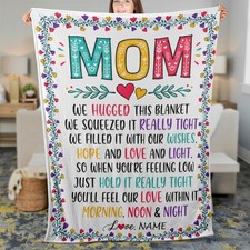 Mom Christmas Gifts Ideas Fleece Blanket Suitable For Her Family Love Warmth