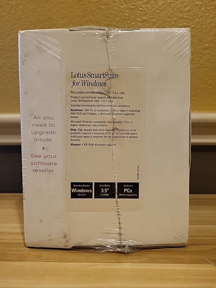 Vintage Lotus SmartSuite Release 2 Windows 3.0/3.1 Desk Media 3.5" New Sealed - Image 3 of 4