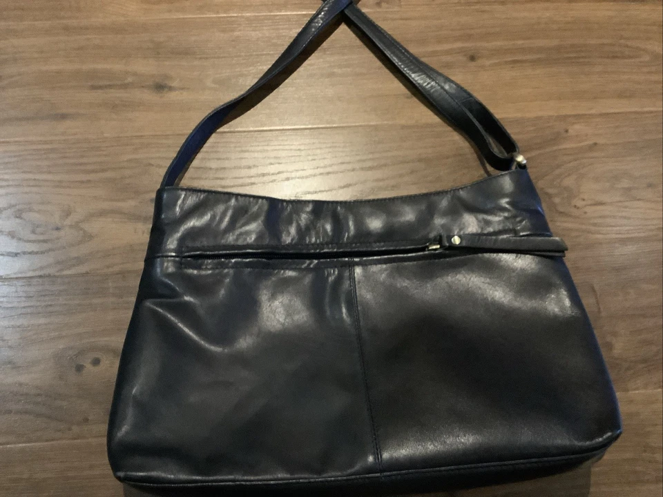 Gigi Blue Leather Shoulder Handbag - Image 2 of 4