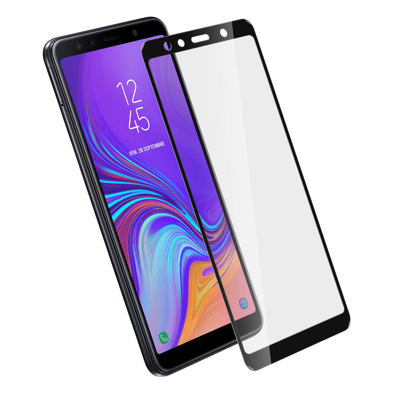 Protection écran Galaxy A7 2018 en verre anti-rayures pour éviter les bris