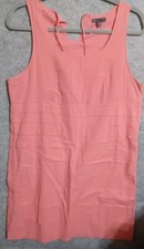 GAP Sun Dress Sz 8 Coral Peach Tiered Ruffle Lined 100% cotton Beach Party EUC 