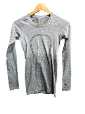 Lululemon Gray Ombre Long Sleeve Swiftly Women's Activewear Shirt Size 4