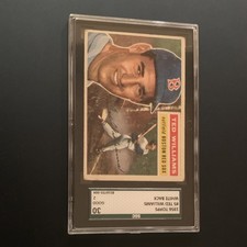Topps 1956 Ted Williams #5 Boston Red Sox MLB White Back SGC Baseball Card