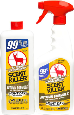 Super Charged Scent Killer Autumn Formula Spray & Refill   Hunting Odor Eliminat