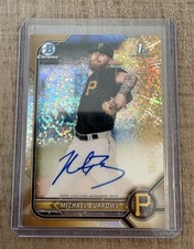 2022 Bowman Chrome Michael Burrows Astros Gold Mini Diamond Refractor Auto /50