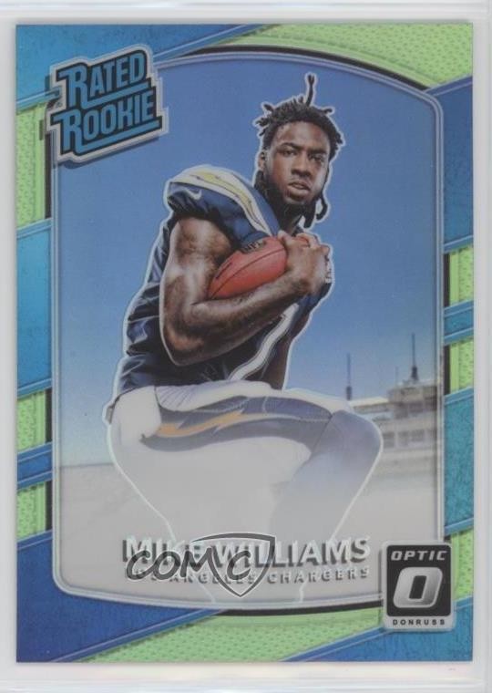 2017 Donruss Optic Rated Rookie Lime Green Prizm Mike Williams #174 0b3