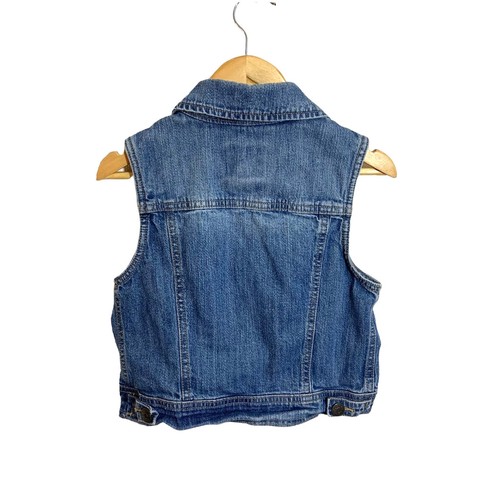 Mädchen Cherokee ärmellos Knopfleiste blau Jeans Denim Weste Größe M 7/8 - Bild 5 von 10