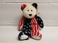 TY Beanie Buddy Spangle Patriotic Bear