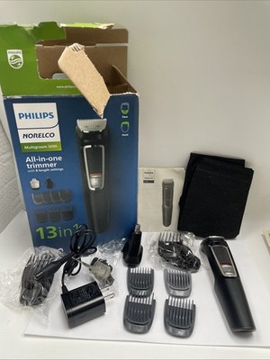 Philips Norelco Multigroom 3000 All-in-One Trimmer 13 Piece MG3740/40 Black