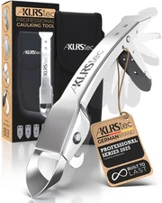 KLRStec Professional Caulking Tool [100% Stainless Steel] 4 in 1 Caulk Remove...