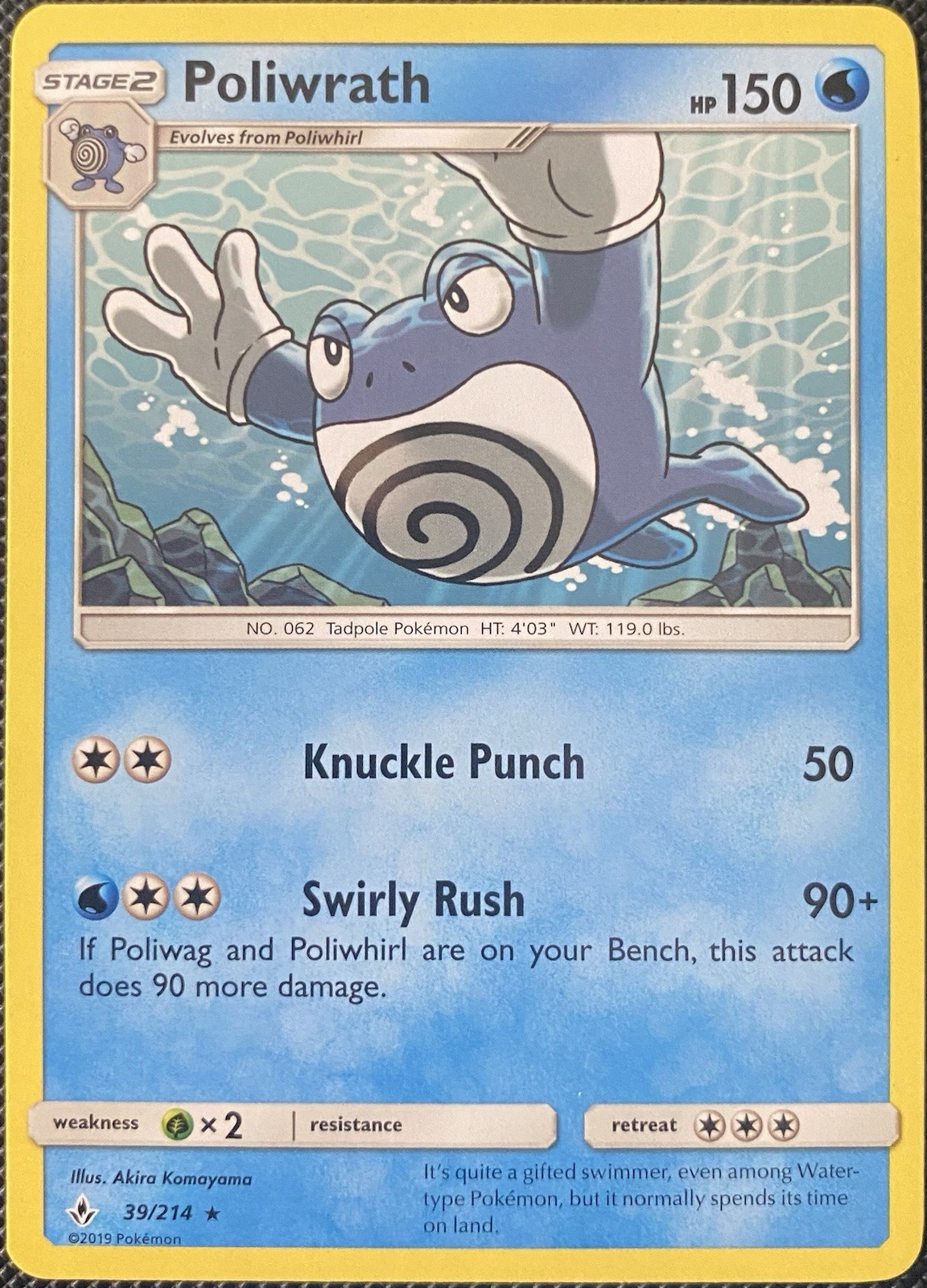 Poliwrath 39/214 Sm-Unbroken Bonds Regular - Pokémon Card