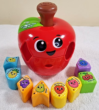 LeapFrog Spin  Change Apple Shape Sorter Toy w/ Fruit Shapes Educational