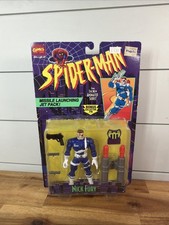 Toy Biz Nick Fury Missile Launching Jet Pack Spider-Man Animated Ships Fast!