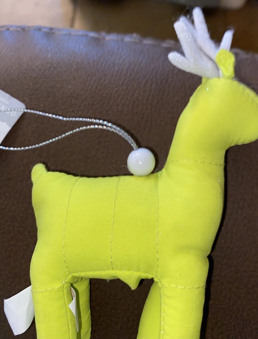 NEW 2024 Target Wondershop 6” Neon Fabric Reindeer Plush Christmas Ornament
