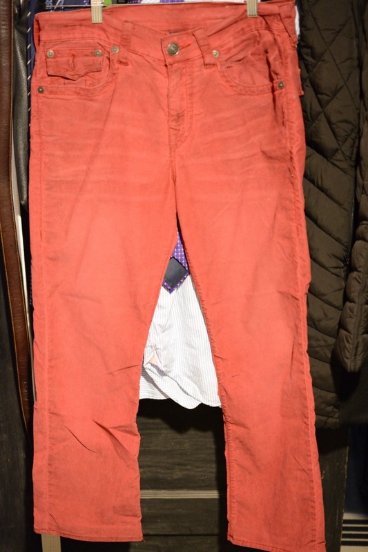 True Religion Mens Red Ricky Cords 31