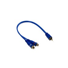 Stinger rca y 2f-1m blue interconnect 6" 