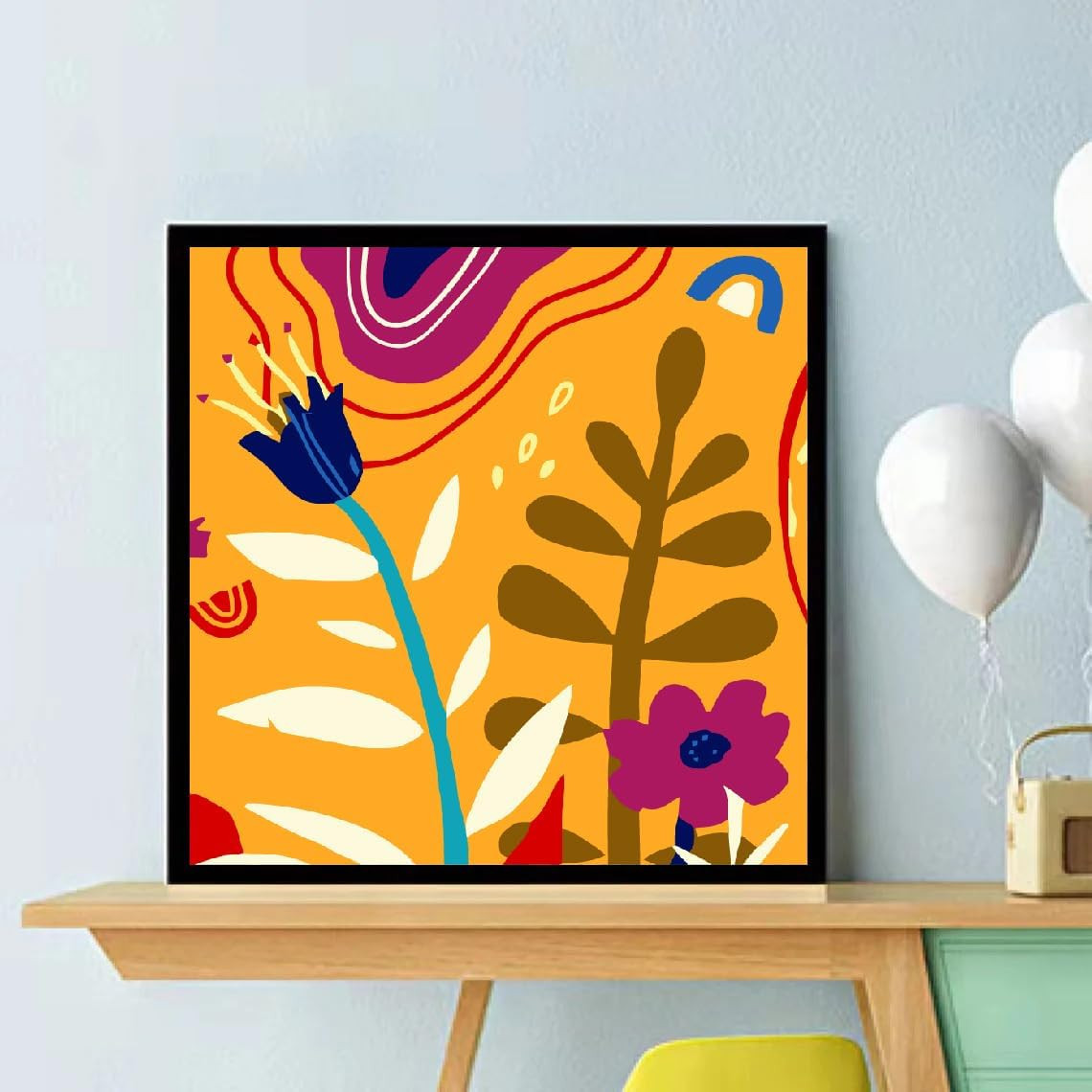 2 Pack Framed Paint by Numbers Kit for Adults,Easy Acrylic Boho Paint by Numbers