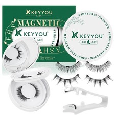 Daily Wear Reusable Magnetic Eyelashes No Glue Needed 2 Pair with Applicator,...