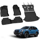LASFIT Floor Mats Cargo Liner for 2019-2024 Subaru Forester TPE Heavy Duty Black