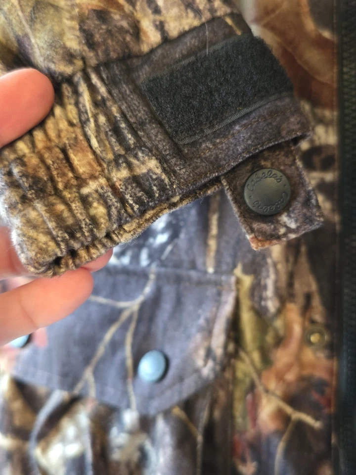 Cabela's 儿童迷彩狩猎夹克青少年尺寸小号无帽 6 个口袋 — 第 4/4 张图片